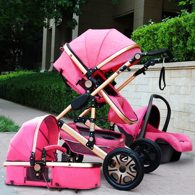 Poussette Luxueuse 3 En 1 cadeau de naissance et cadeau pour future maman