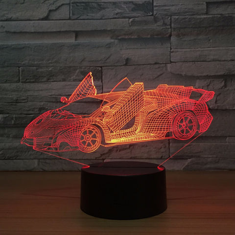 Veilleuse Voiture 3D Pour Enfant