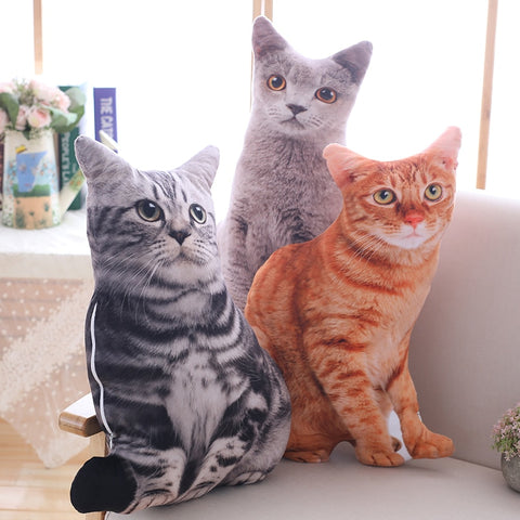 plush cat pillow
