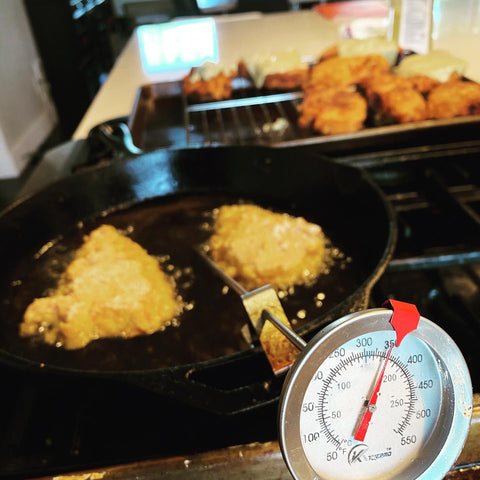 Frying chicken at 350 degrees