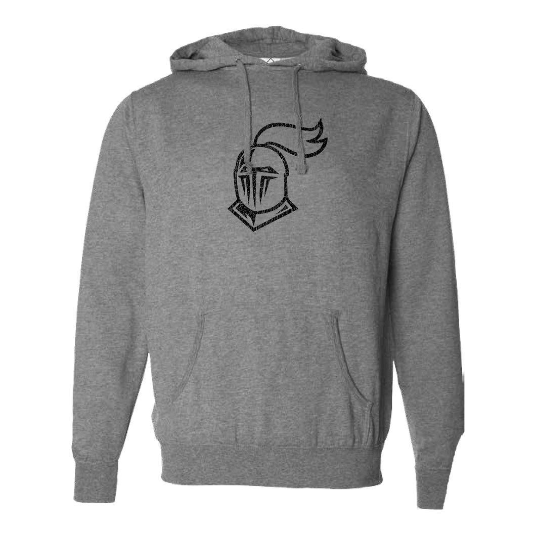 hoodie with knight helmet