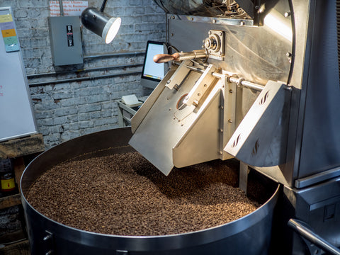 eatcultured coffee beans being roasted at city of saints brooklyn