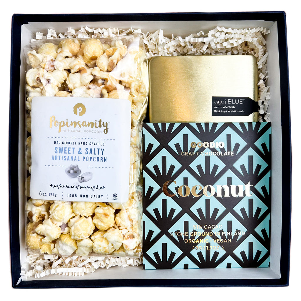Sweet & Salty Curated Gift Box - Luxe & Bloom Thank You & Client Gift Boxes