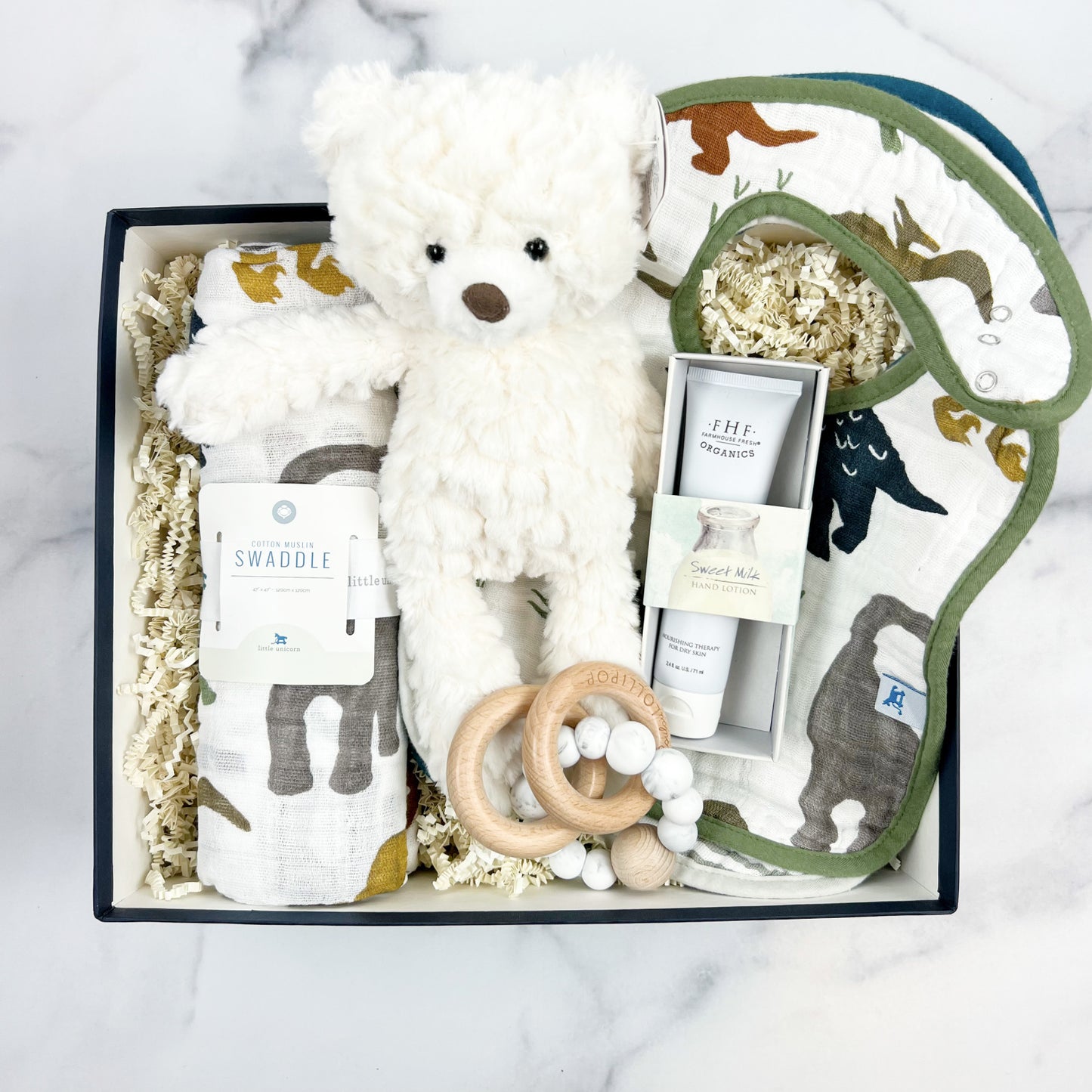 Welcome Baby Gift Box + Fresh Blooms