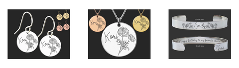 Birth Flower Jewelry