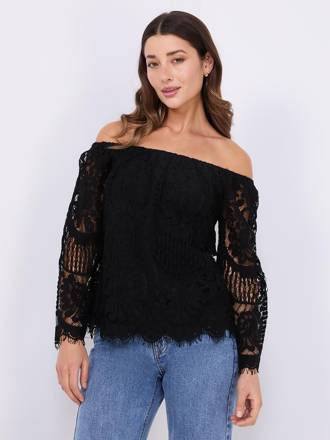 Off-The-Shoulder Lace Top