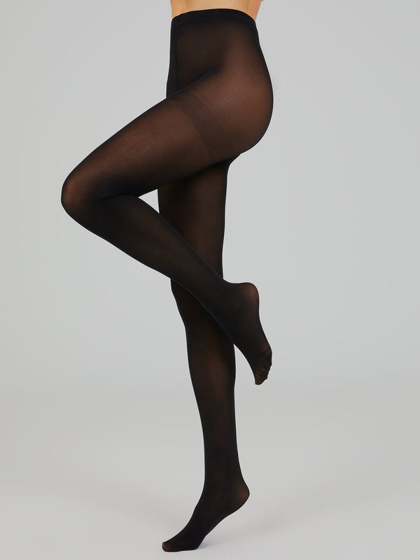 Chain-Link/Solid Control Top Tights 2 Pack