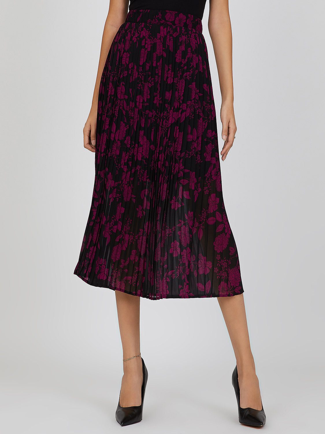 pleated chiffon maxi skirt pattern