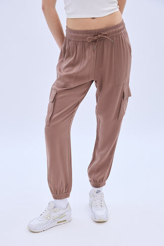 Women Cargo Joggers with Drawstring Waist