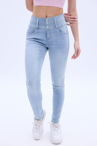Custom Double Button Closure Blue Jeggings Curvy Women Skinny Jeans - China Jeans  Women and Jeans for Women price