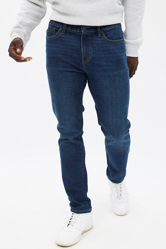 Buy Glinson Men's Denim - 3/1 Flat Finish Jeans Pant Slim Fit Regular  Stretchable Casual Wear Mid Rise Flat Front Jeans for Boys (Blue_30 Size)  at