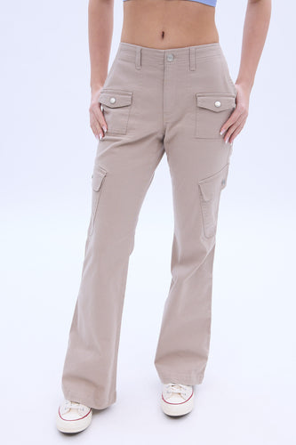JINSIJU Women Loose Cargo Pants with Pockets, Long Casual Elastic