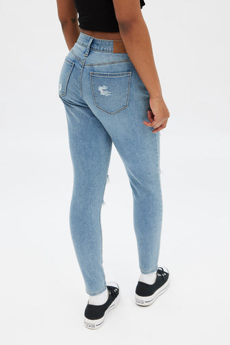 Buy Lyush Girls Black Acid Wash Carrot Fit Ripped Jeans Online at