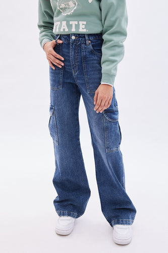 Suri jeans / regular fit / super high rise / wide leg - royal blue