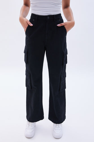 Women's - Slim Cargo Pants in Vulcan Black