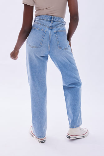 Bloomchic Stretchy High Rise Dark Wash Wideband Waist Jeans Dark