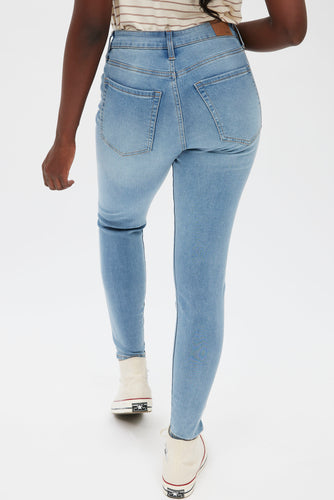 Blue High Rise Jeggings|190339903-Medium-Blue-Denim