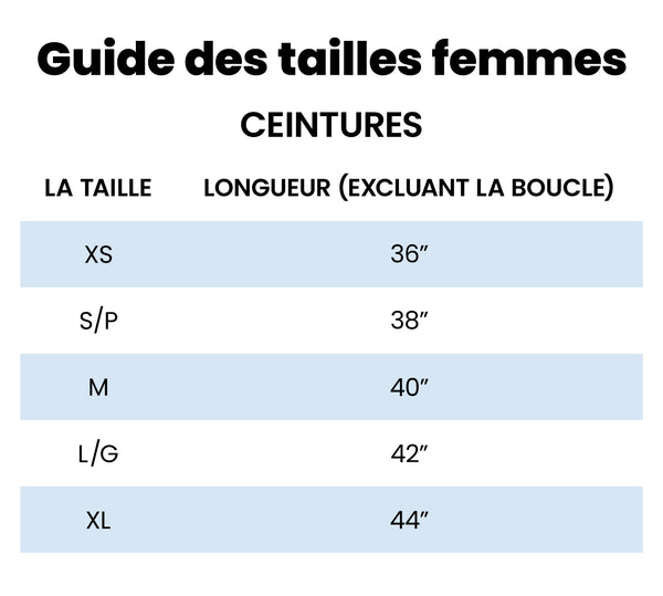 Centures Size