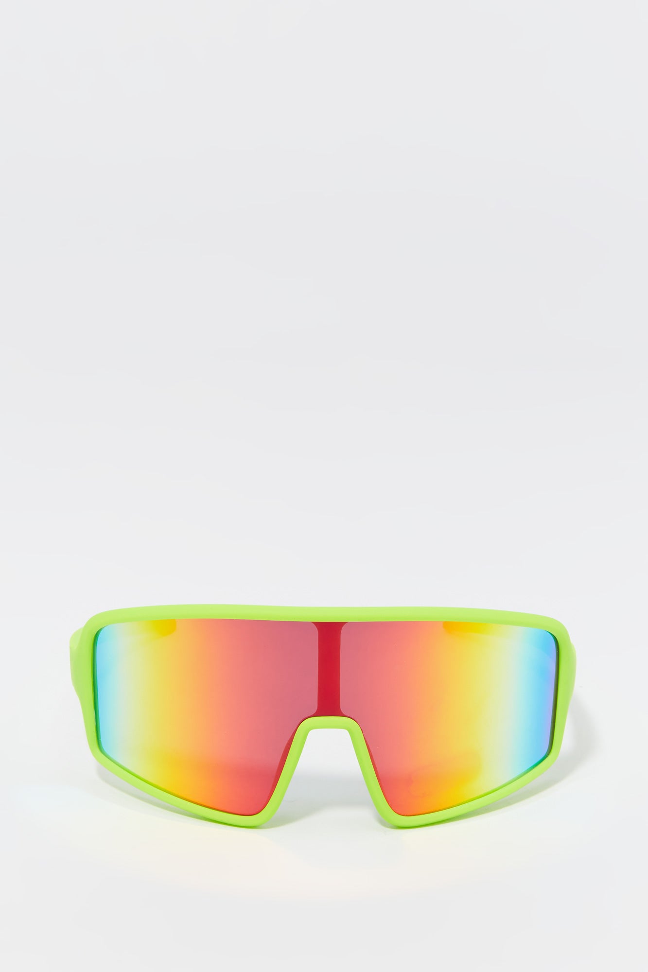 Urban Planet Multicolour Lens Shield Sunglasses | Green | Men's