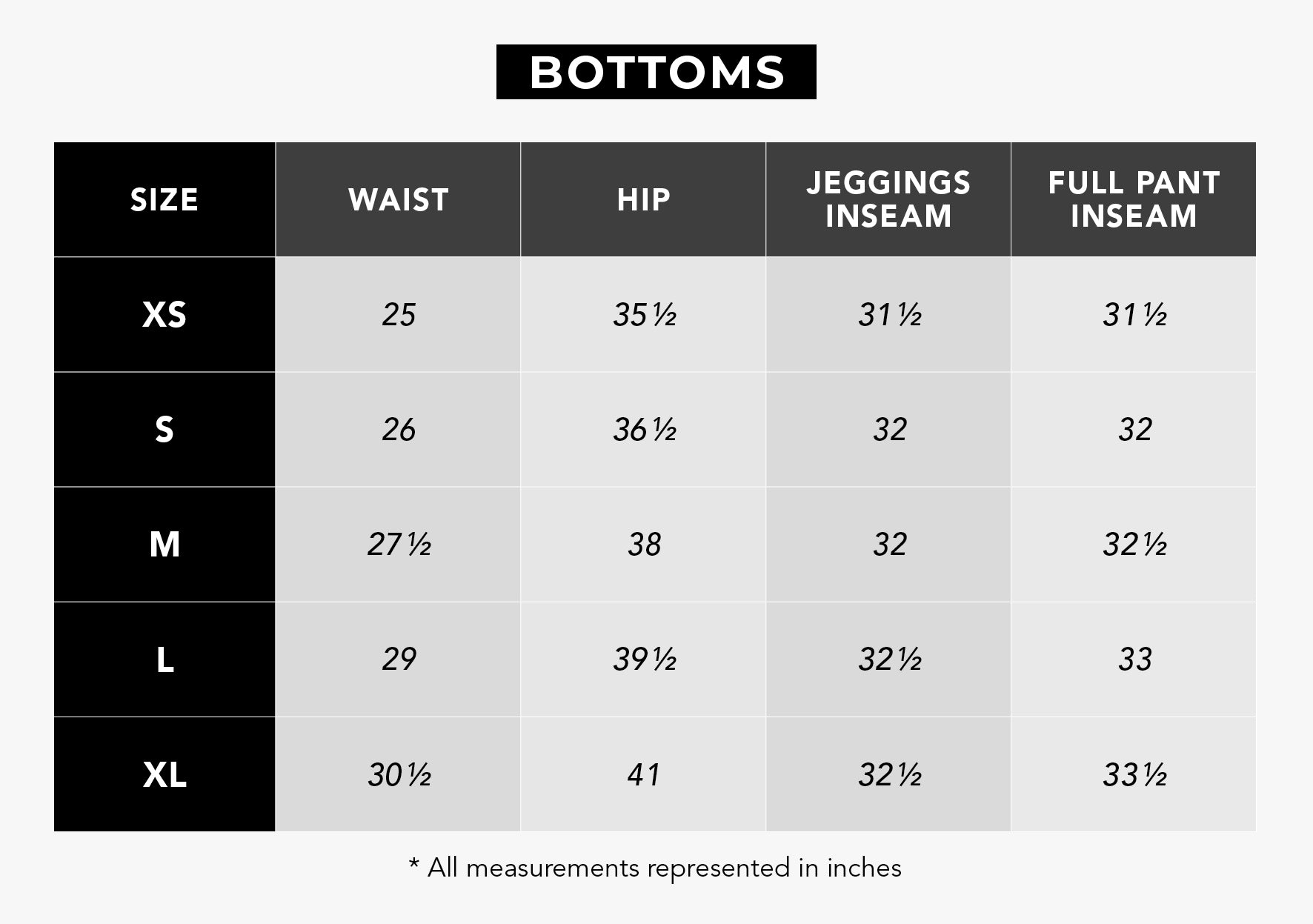 Clothing Size Chart: Juniors, Young Men's, Pets