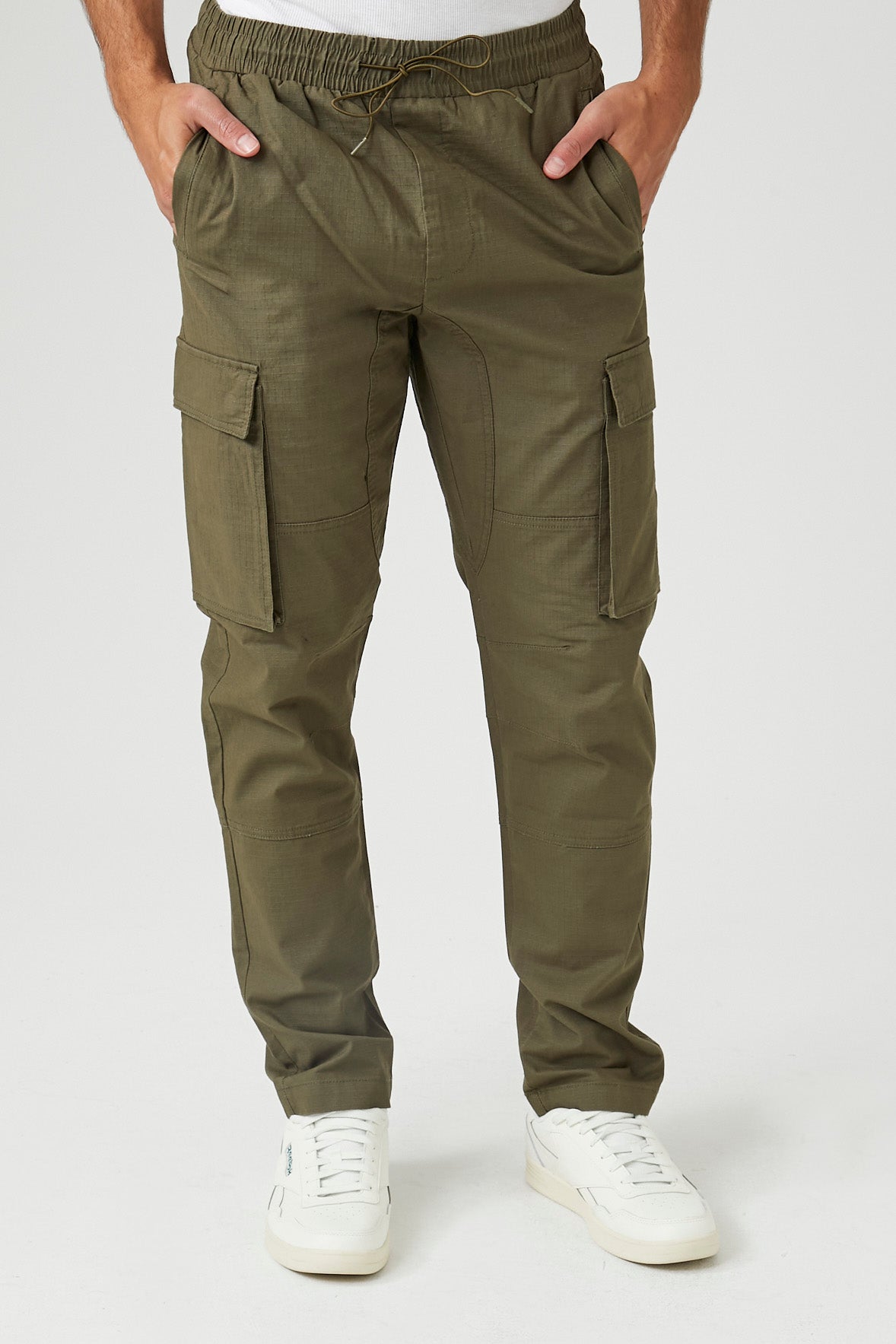 urban planet drawstring cargo jogger | green | small | men's