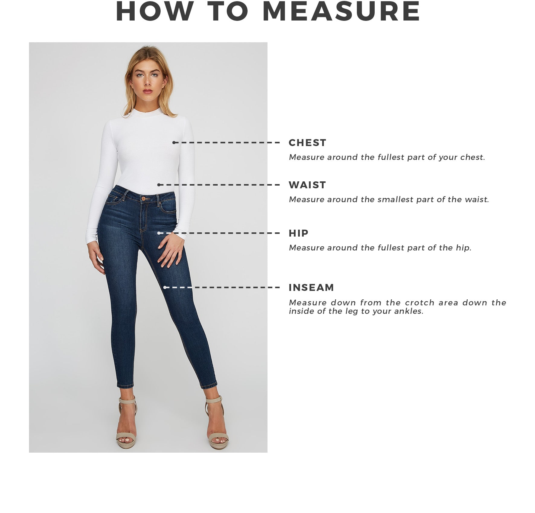 Waist Size Chart For Women S Jeans