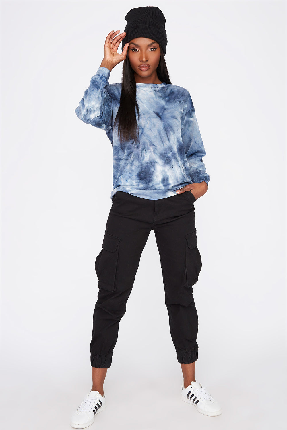 tie dye crew sweatshirt