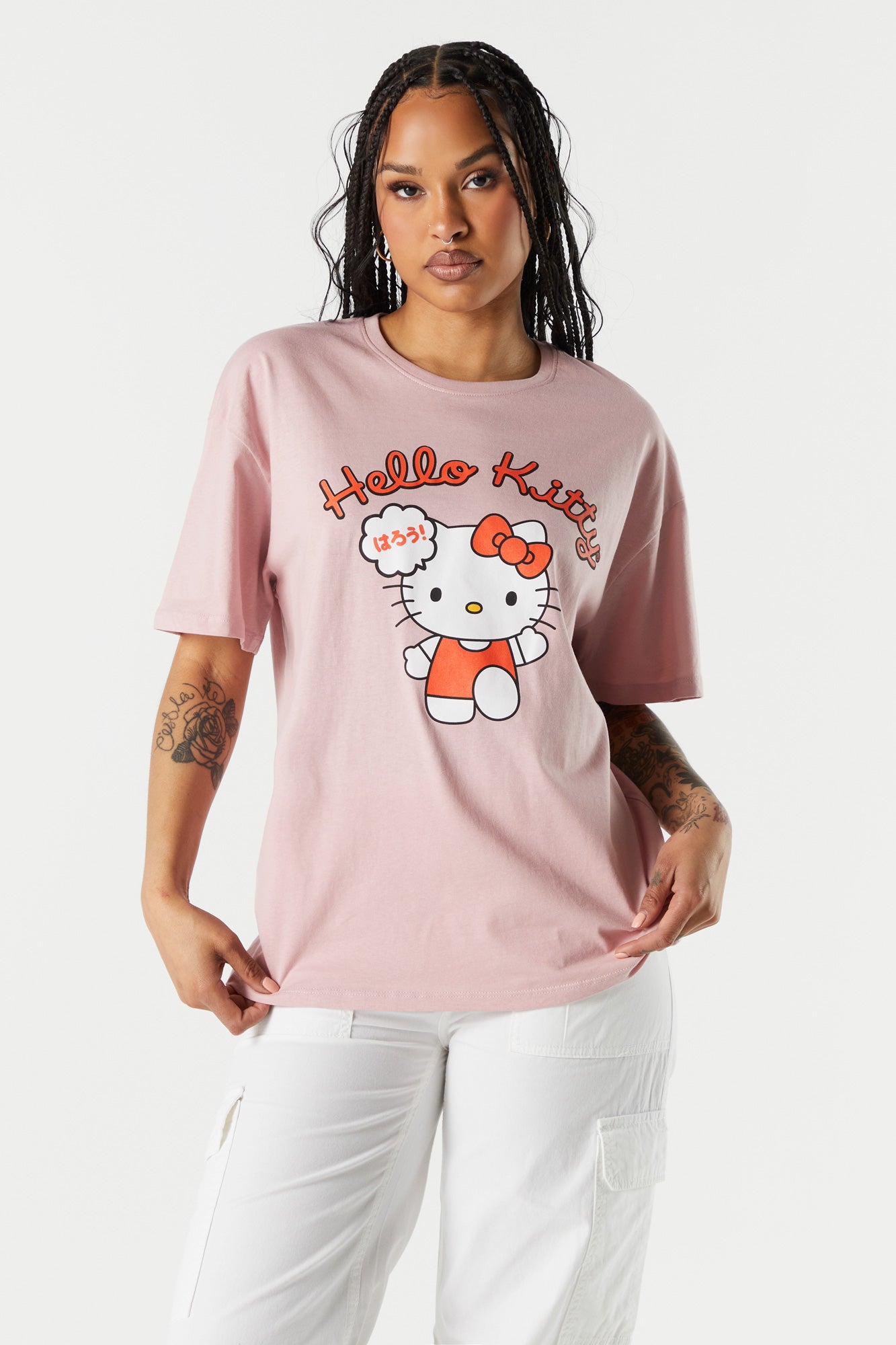 Pink Hello Kitty Graphic Boyfriend T-Shirt – Urban Planet