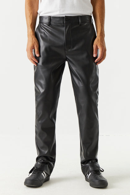 faux leather pants for men