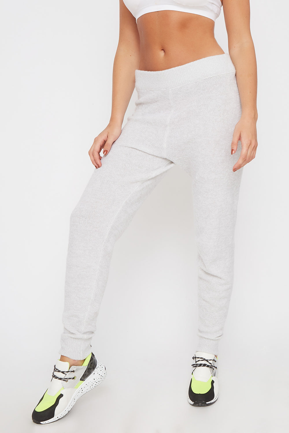 Pantalon De Jogging Pelucheux A Enfiler Et Taille Coulissante