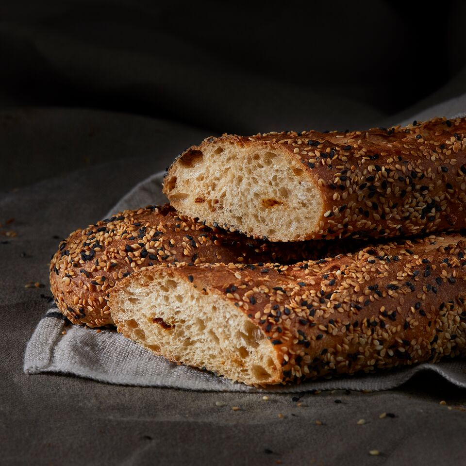 Onion Sesame Baguette - Noe Valley Bakery