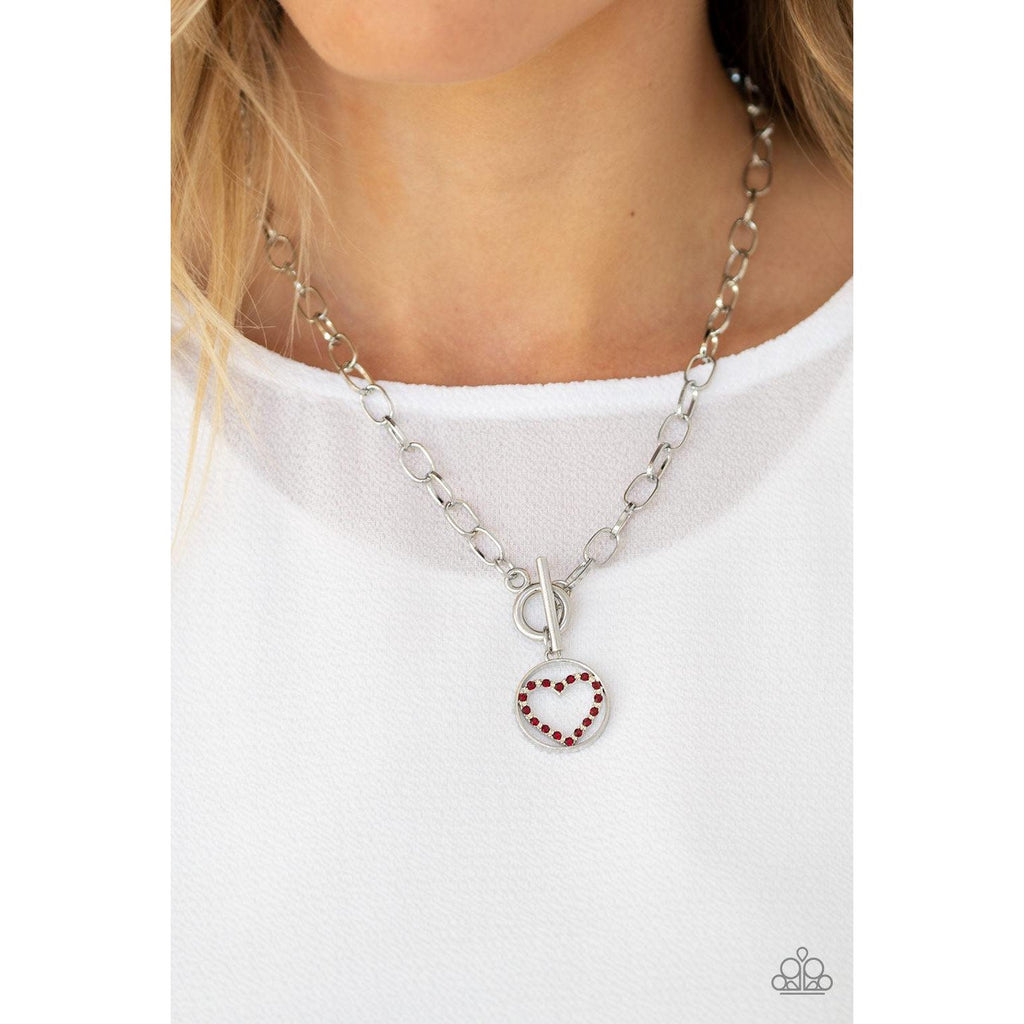Paparazzi With My Whole Heart - Red Necklace & Earrings Set – SPARKLE ...