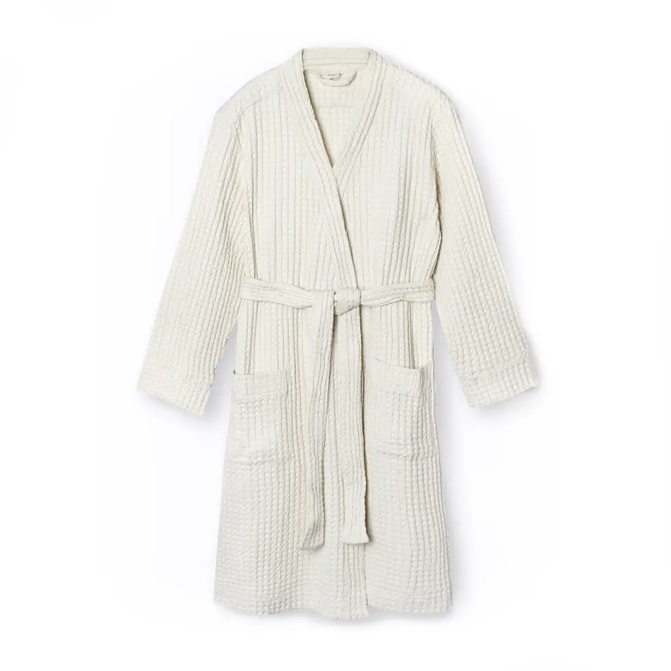 Organic Cotton Waffle Robe Milk Butter Baker