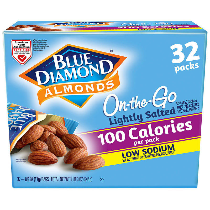 effektiv ved siden af vi Low Sodium Lightly Salted Almonds: 100 Calorie Packs | Blue Diamond Almonds  Store – Blue Diamond Almonds Nut & Gift Shop