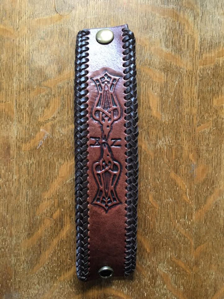 Viking Raven Leather Wrist Band – Moncrieff Leathers