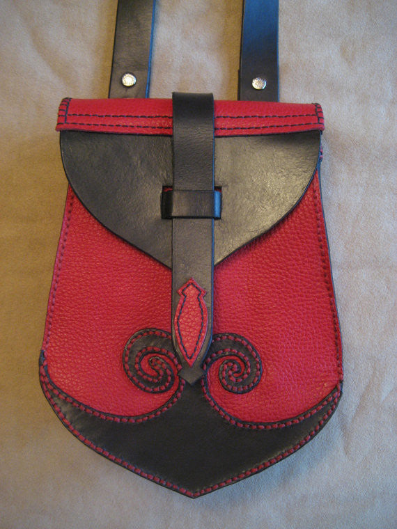 Ladies Hand Made Celtic Cross Body Bag  Moncrieff Leathers