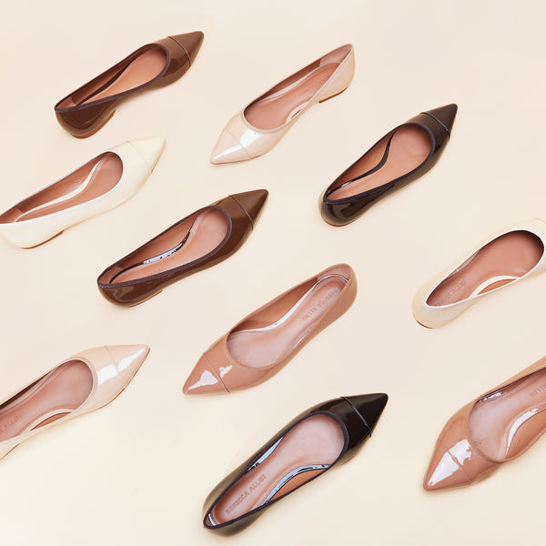 the skim flat in different nude shades