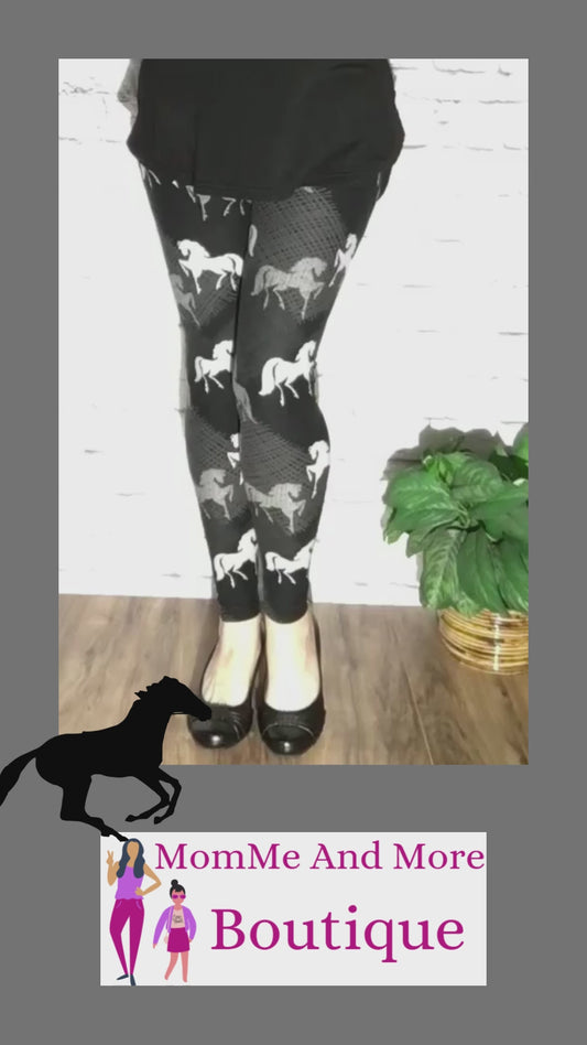 Girls Leggings, Western Horse Leggings