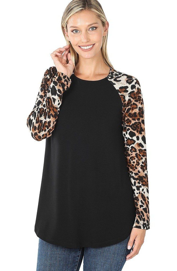 Womens Best Shirts Cheetah Print Raglan Top For Women – MomMe and More