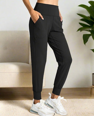 Rise Jogger - Black High Rise Joggers, Womens Joggers