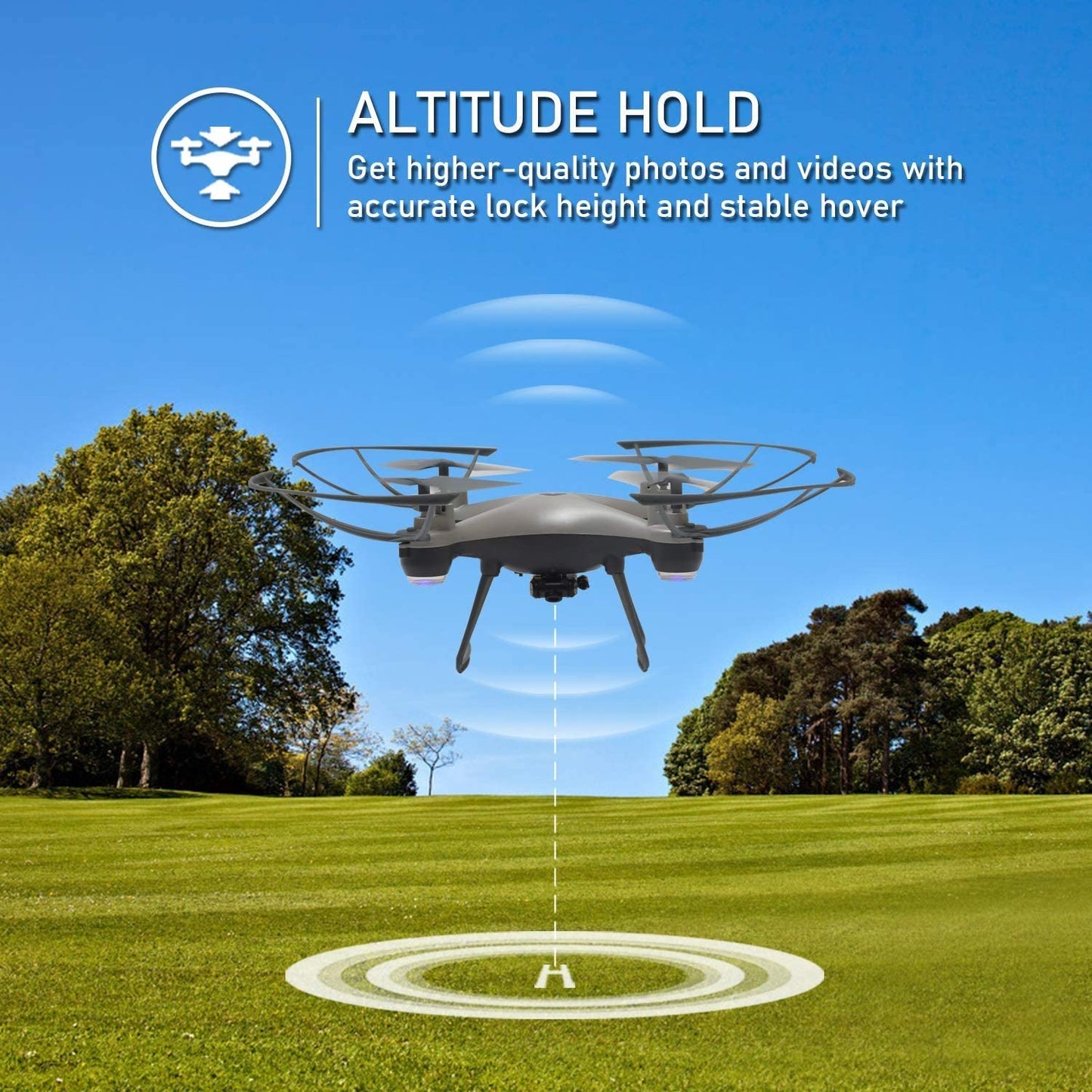 WiFi FPV Drone F033 RC Quadcopter with 480P HD Camera Live Video Beginner Drones with Altitude Hold/3 Speed/Headless Mode/3D Flips/Gravity Sensor/One Key Take Off Landing/VR Mode - MASS Wholesalers