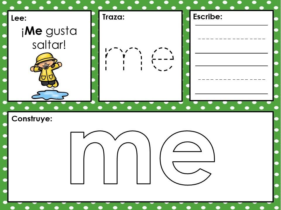 65 High Frequency Words Playdough Mats In Spanish (ReadTraceWriteBu