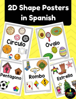 2D Shapes in English and Spanish - Figuras 2D en Espanol y Ingles