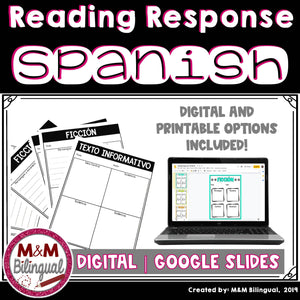 English & Spanish Reading Response Menus by Genre - Bilingual Reading  Response
