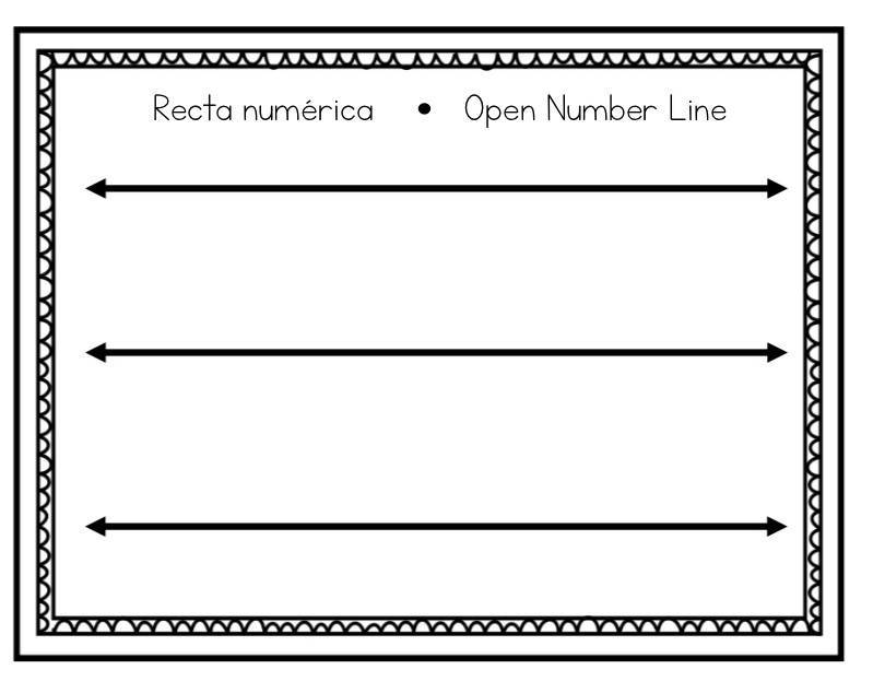 recta numerica open number line bilingual marketplace