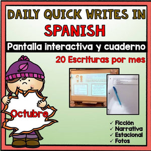 Writing prompts in Spanish for Google Classroom – Bilingual Marketplace