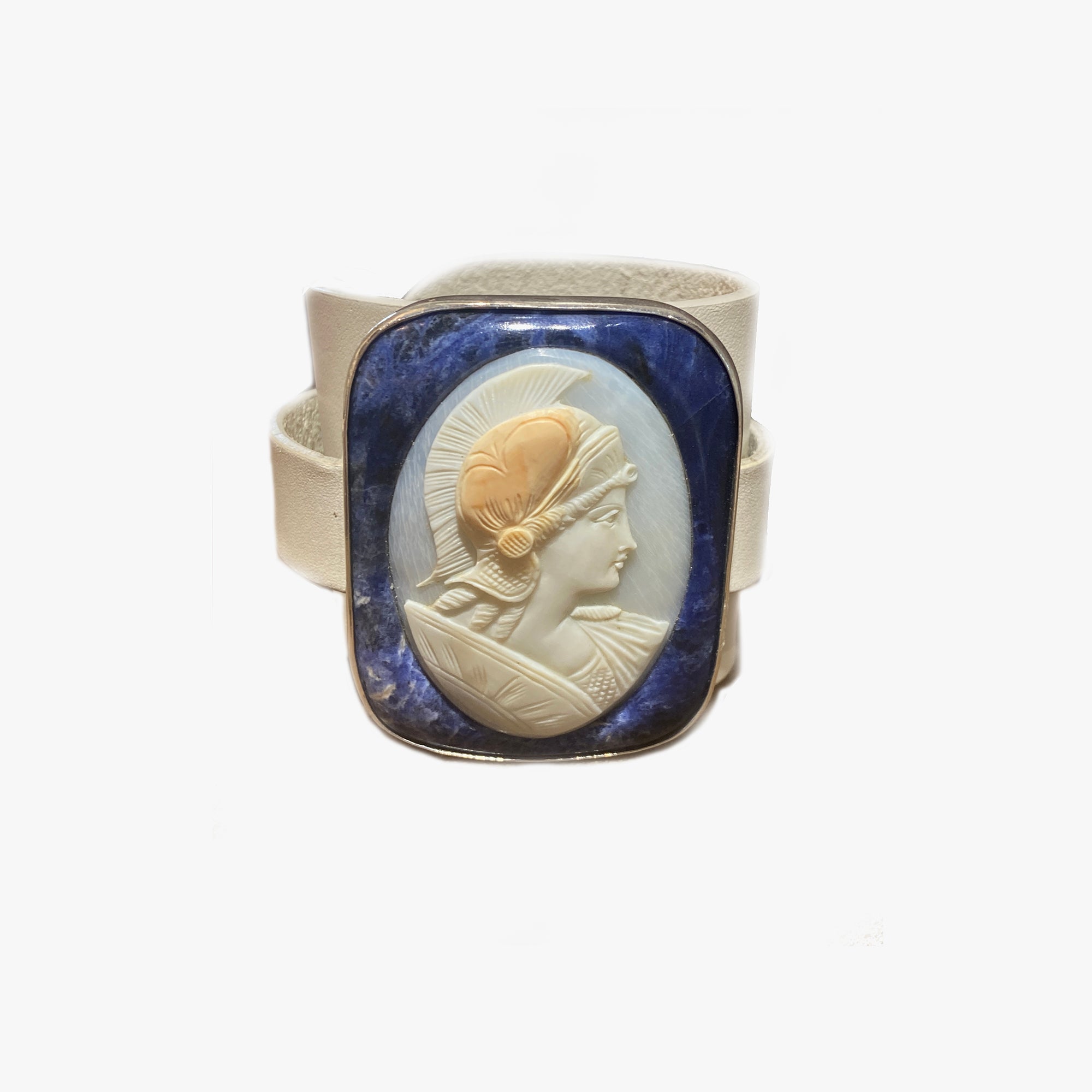 Athena Cameo Bracelet in Blue Lapis