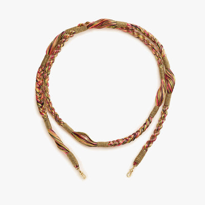 Gold, pink and black long Rathi cord