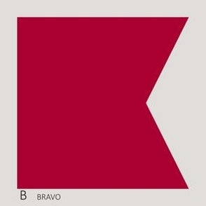 Nautical Signal Flag B - For Bravo