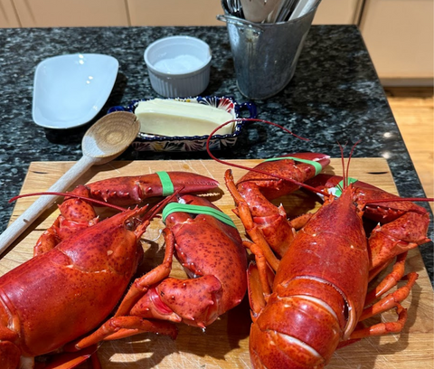 2 Red Lobsters Cooked